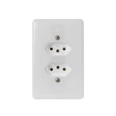 Imagem de Tomada Fixa de Emb Bipolar 2 Tomadas 2P + T 20A 250V Ilumi
