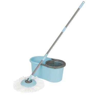 Imagem de Esfregão Mop Limpeza Prática Mor Azul/Cinza