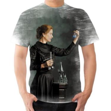 Imagem de Camiseta Camisa Marie Curie Cientista Mulher Nobel Física - Estilo Kra