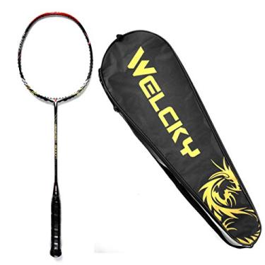 Imagem de Raquete profissional de raquete de badminton única de carbono nano completo adequada para profissionais com estojo de transporte de , 11 kg
