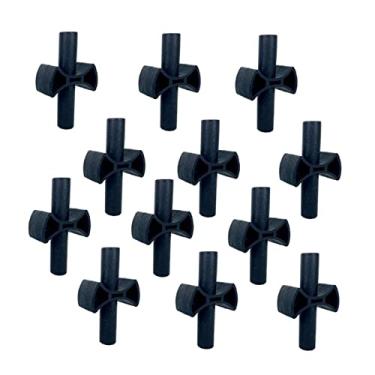 Imagem de Newmind Espaçadores de metal trampolim preto 12 peças para fixação da estabilidade do salto do trampolim