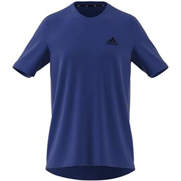 Imagem de Camiseta Adidas D2M Plain Masculino Azul