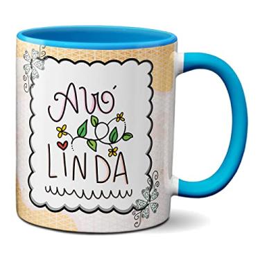 Imagem de Caneca Feliz Dia Dos Avós Presente Fofo Avó Linda (Azul)