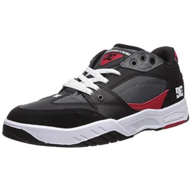 Imagem de DC Maswell Tênis de skate masculino, Branco/Preto/Vermelho, 7