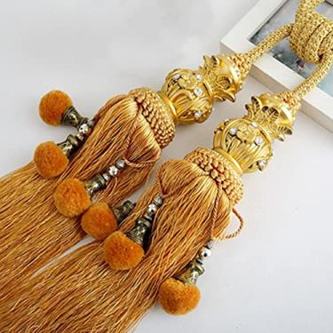 Imagem de Corda de cortina com fivela de cortina de bola dupla gancho de bola pendurada borlas costas de gravata acessórios de cortina decoração para casa, 1