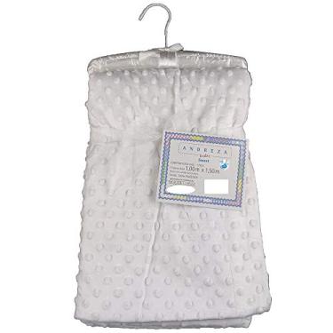 Imagem de Cobertor Para Bebê Microfibra De Bolinhas 1,50m X 1,00m Com Cabide Sweet Baby - Branco