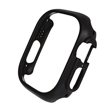 Imagem de CZKE Capa fosca para Apple Watch Series 7/8 41mm45mm Capa protetora de moldura de PC rígido para iwatch Series8 Pro/Ultra 49mm (Cor: Preto, Tamanho: 45MM para Série 8)