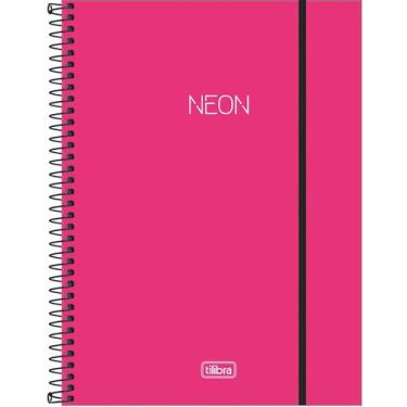 Imagem de Caderno Espiral Capa Plástica Universitário 1 Matéria Neon 80 Folhas -