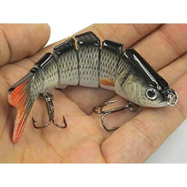 Imagem de Isca de pesca Al com 6 segmentos, isca dura 18 g 10 cm com gancho de pesca número 6