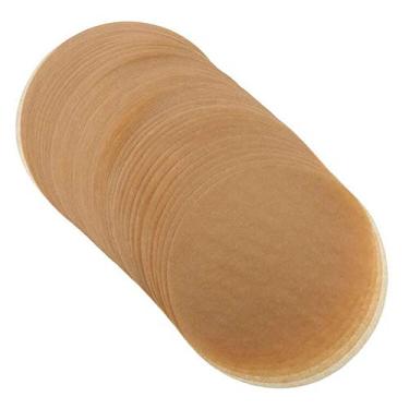 Imagem de 100 folhas de papel de pergaminho para assar folhas de papel antiaderentes, folhas de pergaminho pré-cortadas, folhas de papel de pergaminho para assar bolos, biscoitos, pizza, ar fritadeira, forno sem alvejante (9 polegadas)