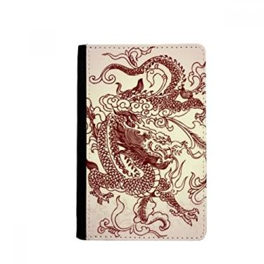 Imagem de Porta-passaporte retrato animal dragão chinês Notecase Burse carteira capa porta-cartão, Multicolor