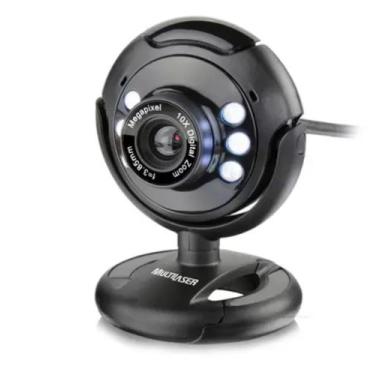 Imagem de Webcam Multilaser Plug E Play 16Mp Nightvision Microfone Usb Preto Wc0