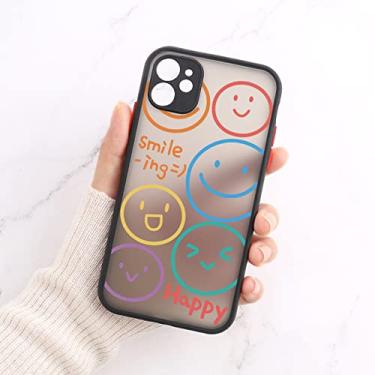 Imagem de Capa de telefone com rosto sorridente para iPhone 13 11 12 Pro Max Xr X Xs Max 12 Mini 7 8 6s Plus SE 2020 Proteção de lente de câmera capa rígida para PC, KD11, para Iphone 13 ProMax
