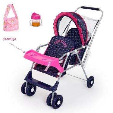 Boneca Reborn Girafa Barata Enxoval Com Carrinho Dobrável