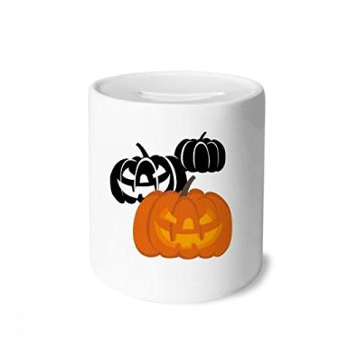 Imagem de DIYthinker Três abóboras Halloween Hallowmas caixa de dinheiro de cerâmica porta-moedas presente de cofrinho