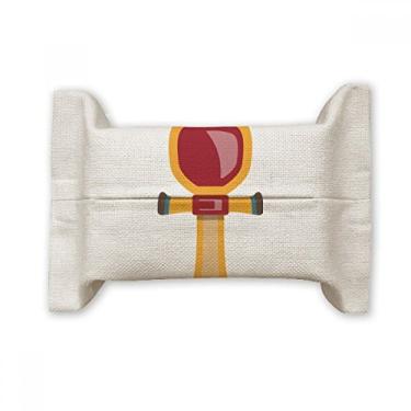 Imagem de Bolsa de linho de algodão com cetro vermelho, amarelo azul egípcio