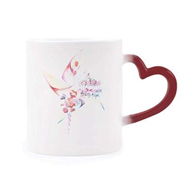 Imagem de Caneca Carousel Windmill Lollipop aquarela pintura sensível ao calor copo de grés que muda de cor vermelha