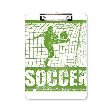 Imagem de Pontuações de jogador de futebol americano prancheta pasta bloco de notas placa de apoio A4