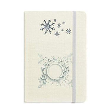Imagem de Caderno de notas musicais simples Rotatg branco grosso flocos de neve inverno