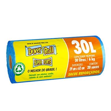 Imagem de Dover-Roll Super Forte 30L Azul, Rolo com 20 Sacos para Lixo