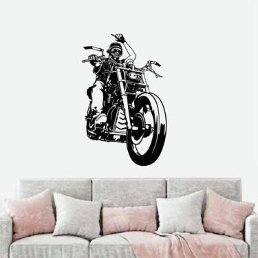 Imagem de Adesivo De Parede Motociclista - Motos Vintage - Ra Personalize