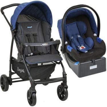 Imagem de Conjunto Carrinho De Bebê Ecco Azul Travel System Com Bebê Conforto To