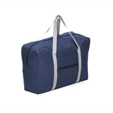 Imagem de Bolsa de Viagem Dobrável impermeável, academia, ombro, bagagem, Encaixa Mala (Azul Marinho)