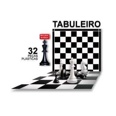 Carlu Brinquedos - Xadrez e Damas Colegial Jogo de Tabuleiro, 4+
