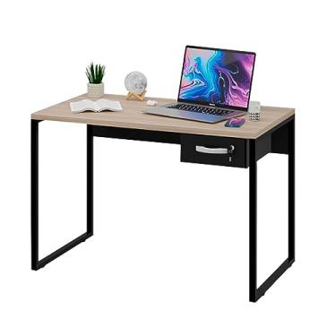 Imagem de Mesa Escritório Diretor Estilo Industrial 1,00m Com Gaveteiro (Carvalho)