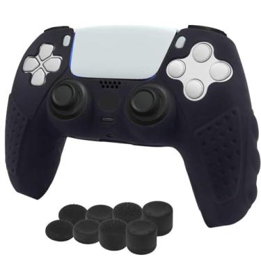 Imagem de TwiHill A capa protetora de silicone é adequada para PS5, acessórios PS5 antiderrapantes - Preto