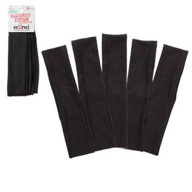 Imagem de Scunci Headwraps básicos interlock sem esforço, preto, 5 unidades, 2,1 kg