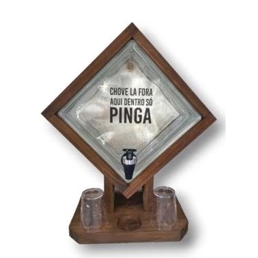 Imagem de / Art & Lar/Pingometro 2 Litros Tijolo de Vidro + 2 Copos Shot" (AMANHÃ)