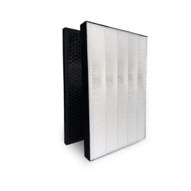 Imagem de Filtro HEPA verdadeiro + pré-filtro de carvão ativado compatível com purificador de ar Bissell Air220 Air320 2609a 2768a parte 2677, 1 conjunto