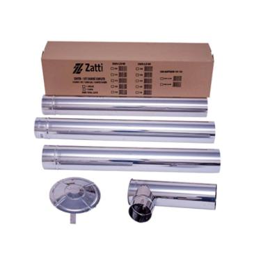 Imagem de Kit Chaminé 115Mm Inox 0,43Mm Cd28 Zatti Inox