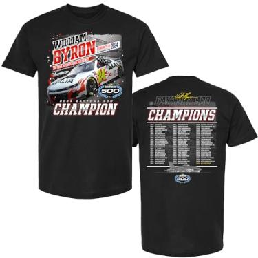 Imagem de William Byron #24 NASCAR 2024 Daytona 500 Past Champions 2.19.2024 Camiseta Win, Preto, GG