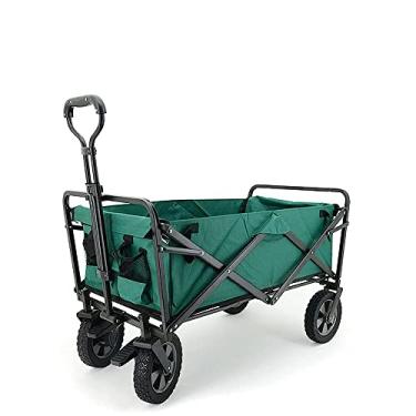 Imagem de Carrinhos, carrinho de mão dobrável para exterior, carrinho dobrável de praia com freios, carrinho de transporte, trailer de jardim para praia adequado para todos os terrenos/confortável/preto hopeful