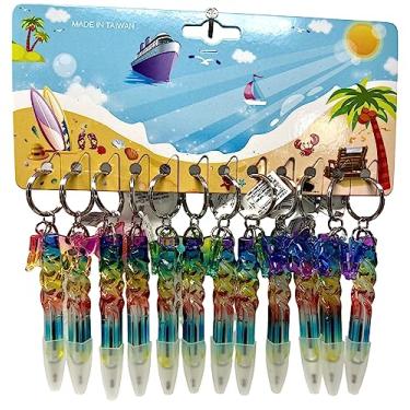 Imagem de WARM FUZZY Brinquedos (36) mini canetas esferográficas – pingente de borboleta fofa com chaveiro – canetas de bolso extravagantes caneta de tinta preta de 0,5 mm para lembrancinhas de festa, caixa de