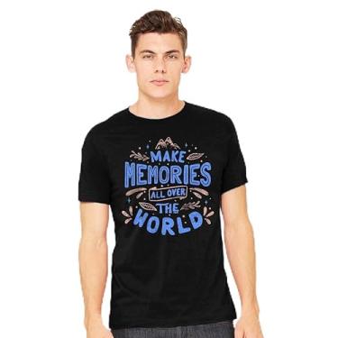 Imagem de TeeFury - Make Memories - Camiseta masculina com texto, Cinza mesclado, 3G
