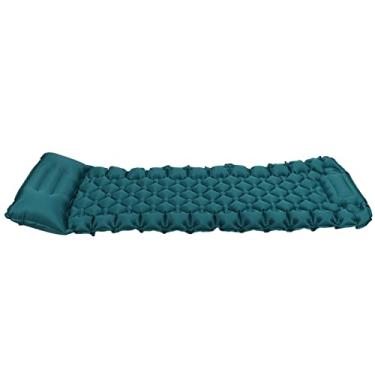 Imagem de Colchão de Acampamento, Travesseiro Curvado de Design Ergonômico, Cama de Ar Inflável de Inflação Rápida para Exterior