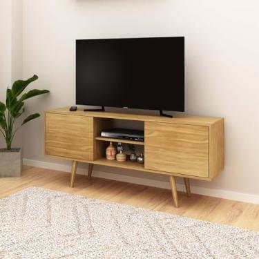 Imagem de Rack para TV até 42' Pés palito 136x59,5cm 2 Portas Natural