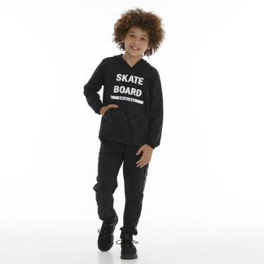 Imagem de Camiseta Infantil Skate Board C/Capuz Pega Mania-Masculino