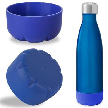 Imagem de Linkidea Pacote com 2 botas de garrafa de água compatíveis com S'well Original, BJPKPK, MIRA Cascade, garrafas em forma de cola, 500 ml, protetor de manga inferior de garrafa de silicone, amortecedor