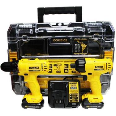 Imagem de Parafusadeira Furadeira 12V Dck201C2 Dewalt +2Bat Maleta