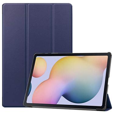 Imagem de Kepuch Couro-PU Capas Bolsas Estojos para Samsung Galaxy Tab S7 Plus T970 T975 T976 - Azul