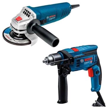 Imagem de Kit Esmerilhadeira GWS 850W + Furadeira GSB 13 RE 750W - 220V - 0601.2B7.5E0 - Bosch