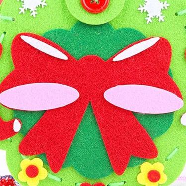 Imagem de Artesanato de Feltro de Natal Fofo Enfeite de Costura DIY Brinquedo Artesanal para Crianças (Bolsa (guirlanda))
