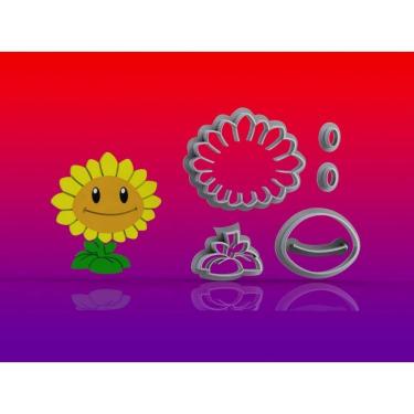 Imagem de Cortador Plants Vs Zombies - Flor 1 Modular Tamanho 5 Cm