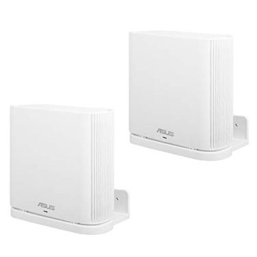 Imagem de VOMENC Suporte de Parede para ASUS ZenWiFi AX AC (XT8 CT8) Sistema de Malha Tri-Band para Casa Inteira, WiFi 6, Compatvel com ASUS ZenWiFi AX AC (Branco, Pacote com 2 Unidades)