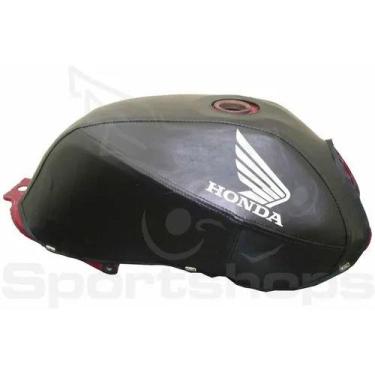 Imagem de Capa De Tanque Para Moto Honda Cg 125 Fan (com Logo) - SPTS, PRETO