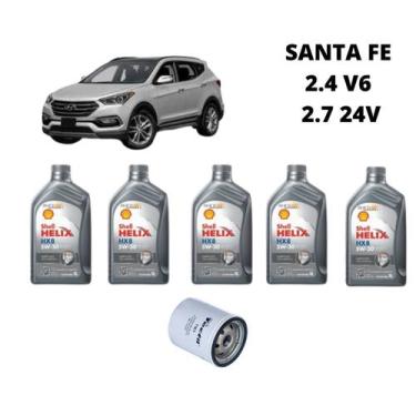 Imagem de Kit troca de oleo hyundai santa fe 2.4 2.7 - SHELL